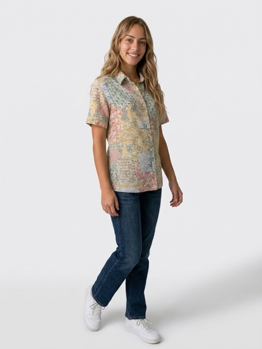 Alfred Dunner Women's Petite Floral Blouse Size 6 Multicolor Vintage - Picture 8 of 8